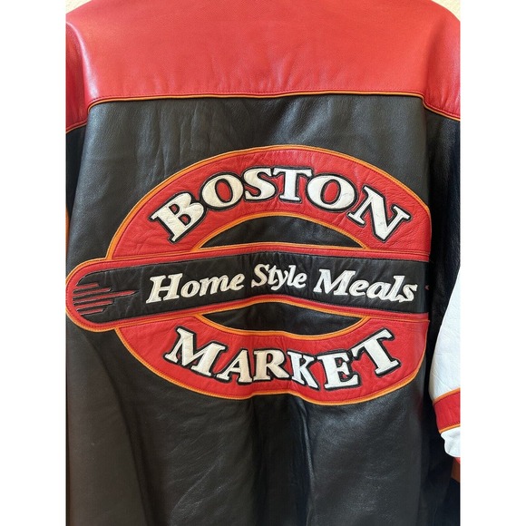 Vintage JH Design Boston Market Leather Jacket XXL Premier Edition USA Promo HTF - Picture 12 of 16